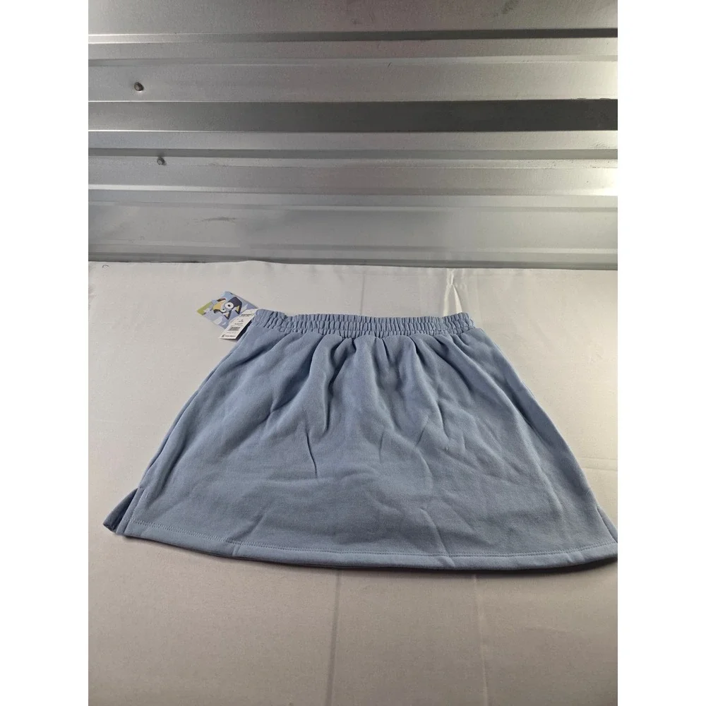 Bluey Girls 2 Pack Fleece Skort Light Blue XL 14-16 NWT Graphic Activewear